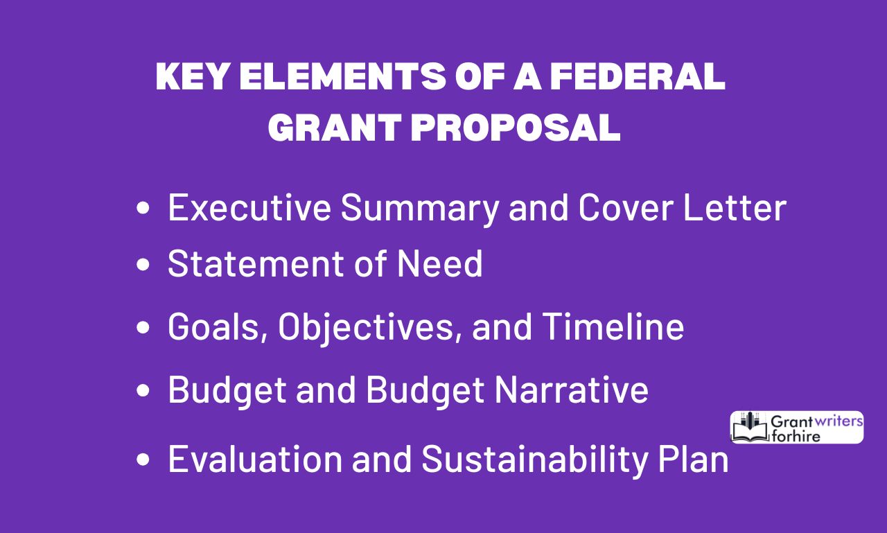 Key Elements of a Federal Grant Proposal Elements of a Federal Grant Proposal