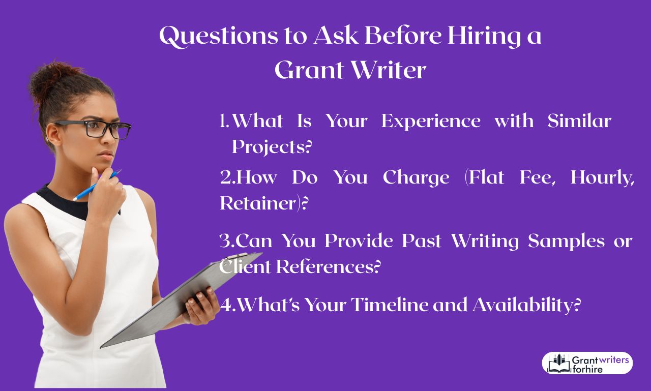 Questions to Ask Before Hiring a Grant Writer Questions to Ask Before Hiring a Grant Writer