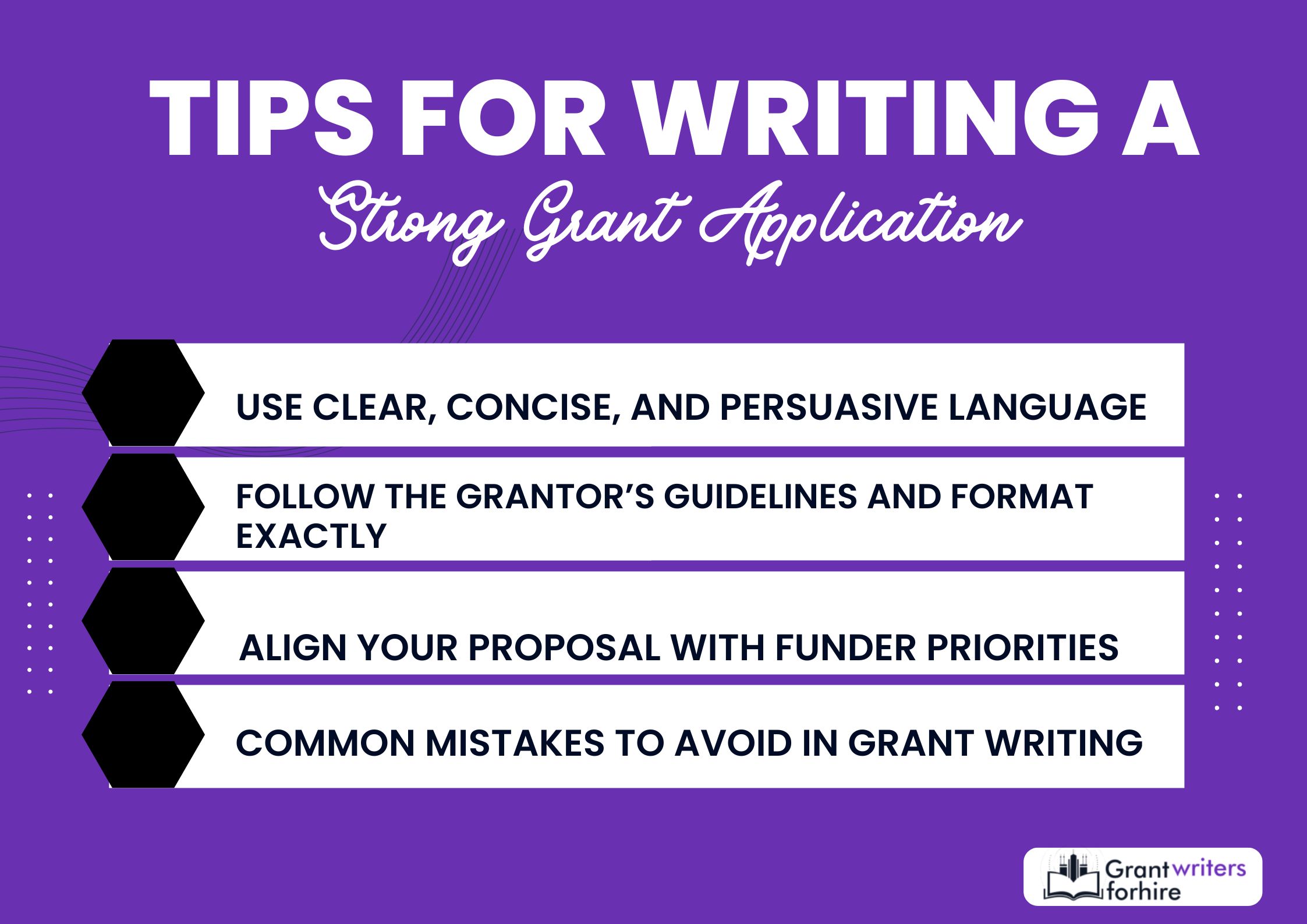 Tips for Writing a Strong Grant Application (2) Tips for Writing a Strong Grant Application.